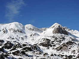 山,雪,天空
