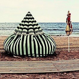 海灘,trouville,海