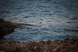 海,波浪,濱