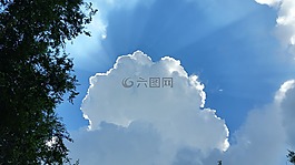 云,天空,藍色