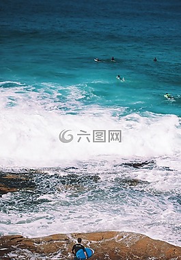 藍色,水,海