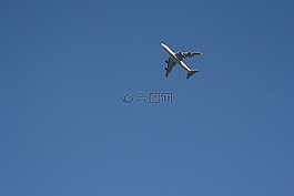 飛機(jī),藍(lán)色的天空,車輛