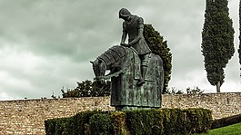 騎士,紀念碑,金屬