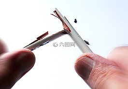 鉛筆,骨折,破