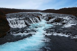 bruarafoss,冰岛,大瀑布