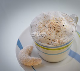 咖啡,杯,咖啡館