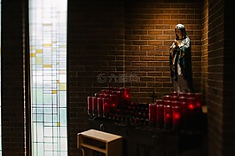教堂,墻,母親