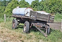 農(nóng)業(yè),老,拖車