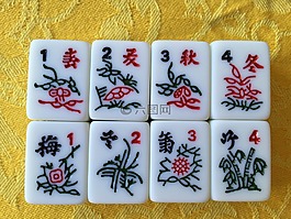 麻將,瓷磚,中國