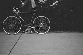 自行車,街,路