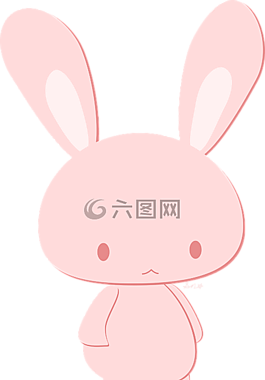 兔子,字符,粉红色