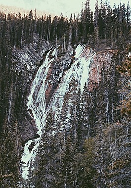 山,大瀑布,溪