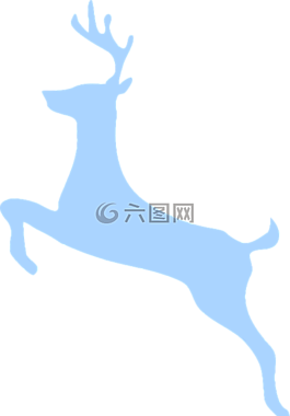 鹿,跳躍,側(cè)影