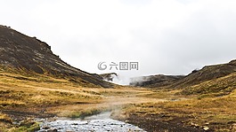 山,高原,溪
