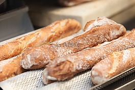面包,烘烤的,食品