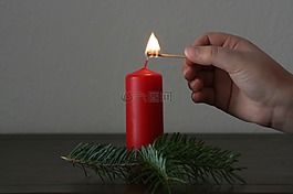 蜡烛,光,圣诞
