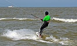 风筝冲浪,冲浪水,海