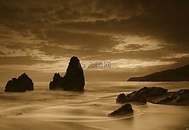 海景,水,海灘