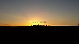 日出,自然,天空