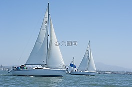 帆船,水,海洋