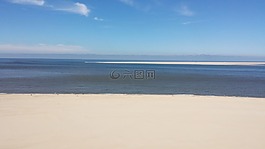 海灘,天空,海
