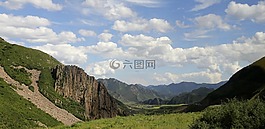 云,山,風景