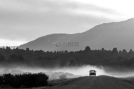 山,景觀,全景