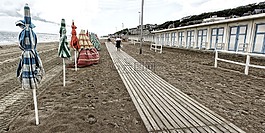 trouville,海灘,海