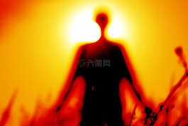 側(cè)影,模糊,紅色