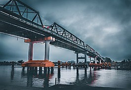 橋,水,河