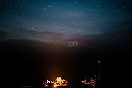 黑暗,夜,篝火