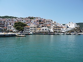 skopelos,克里斯托,鎮