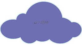 云,藍色,側(cè)影