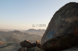 山,巖,沙漠