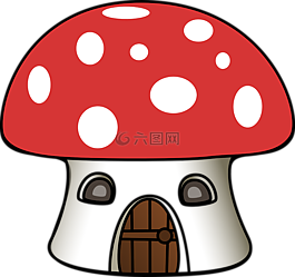 蘑菇,房子,卡通