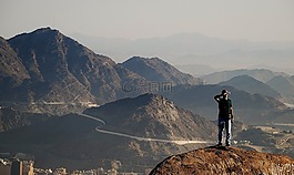 查看,山,遙遠的視圖