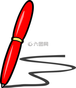 笔,圆珠笔,红色