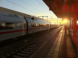鐵路,火車站,陽光