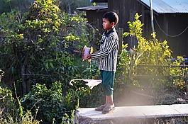 孩子,男孩,線圈