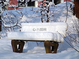 银行,冬天,雪