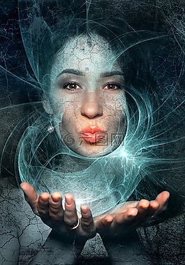幻想,書的封面,肖像