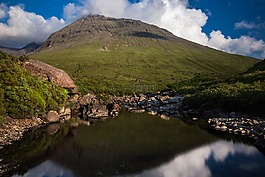 山,高原,湖