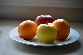 蘋果,橙色,食品