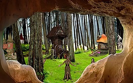 幻想,精靈,巖