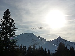 山,寒冬,冬天