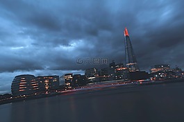 黑暗,多云,海