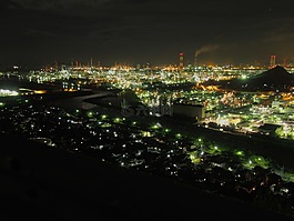 水島,工業(yè)復(fù)雜,夜景