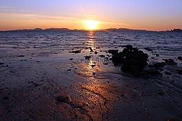 泰國(guó),落潮,日落