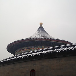 天壇,雪景,建筑