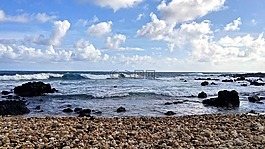 海灘,天空,海